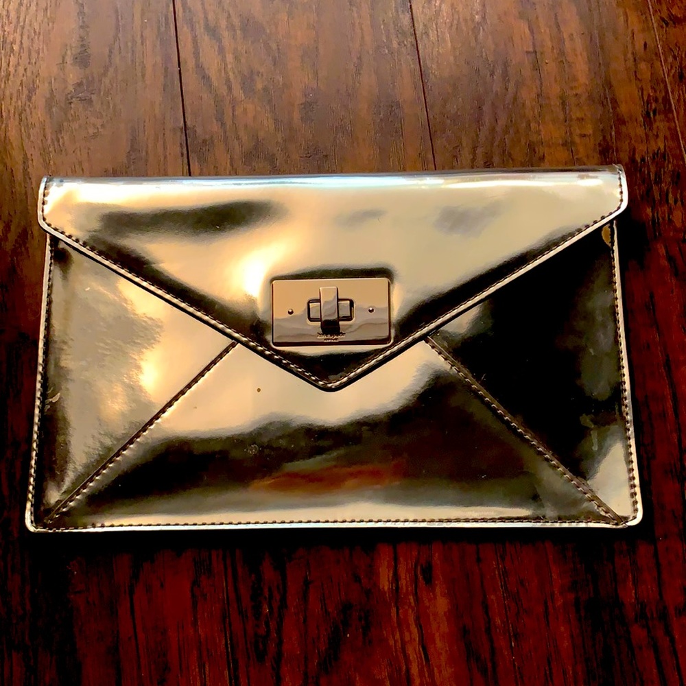 Kate Spade Patent Champagne Envelope Clutch